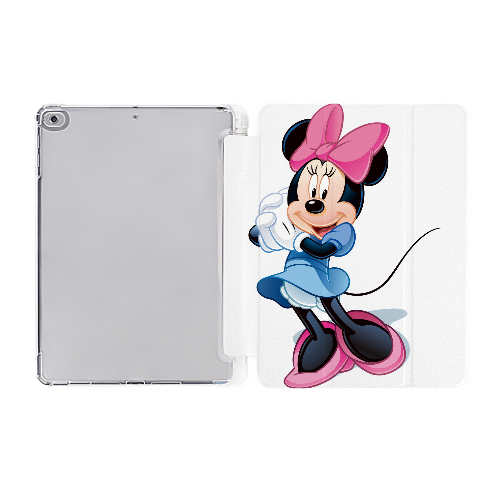 （画像用） ミッキーマウス Mickey Mouse IPad ケース ペン収納付き 三つ折りスタンド PUレザー×シリコン 対応機種9.5/10.5/10.9インチ